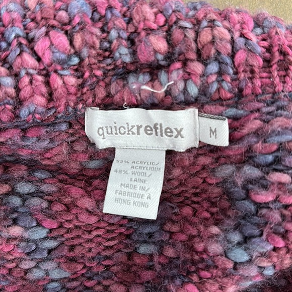 Purple knit long sweater jacket - Picture 11 of 11